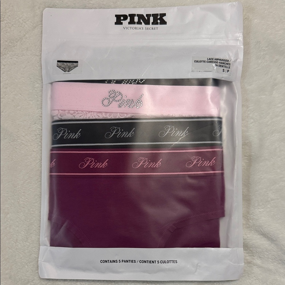 PINK Victoria's Secret Panties Set - Pink, Black, Purple